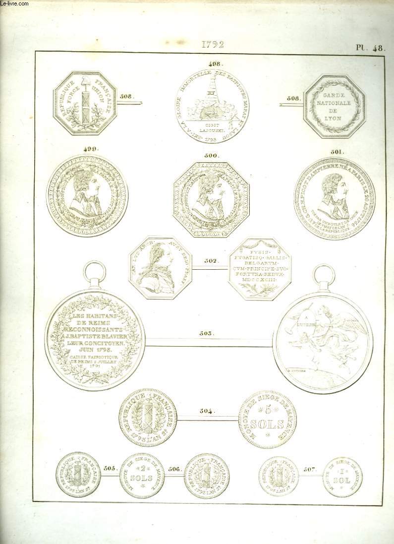 Histoire Numismatique de la Rvolution Franaise. Planche N48 : 1793