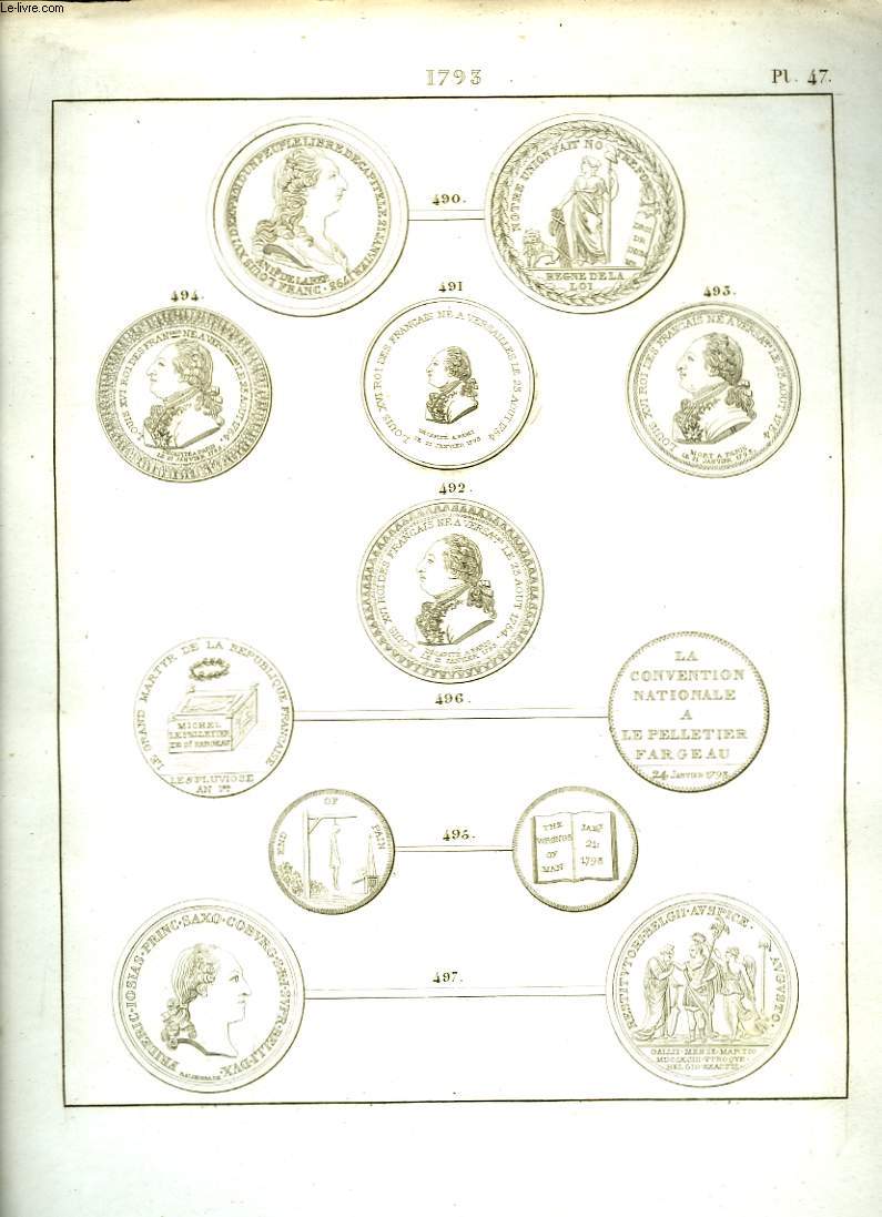 Histoire Numismatique de la Rvolution Franaise. Planche N47 : 1793