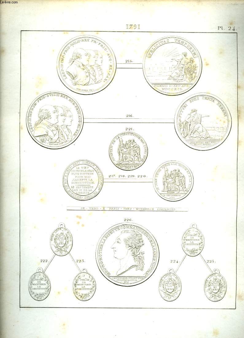 Histoire Numismatique de la Rvolution Franaise. Planche N24 : 1791