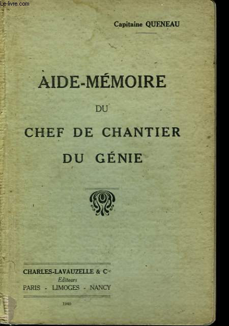 Aide-Mmoire du chef de chantier du Gnie.