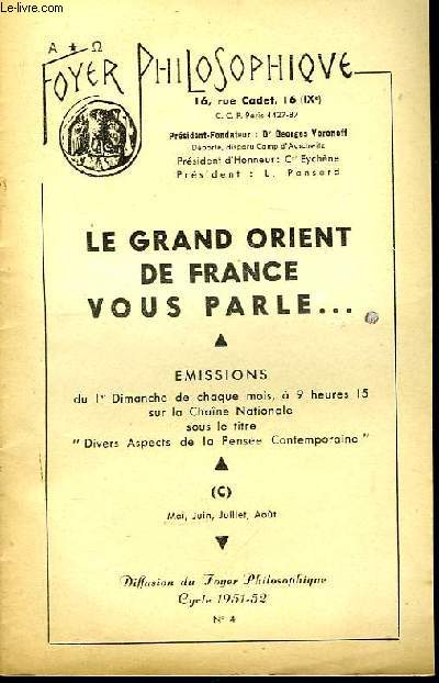 Foyer Philosophie. N4, cycle 1951 - 52 (C)