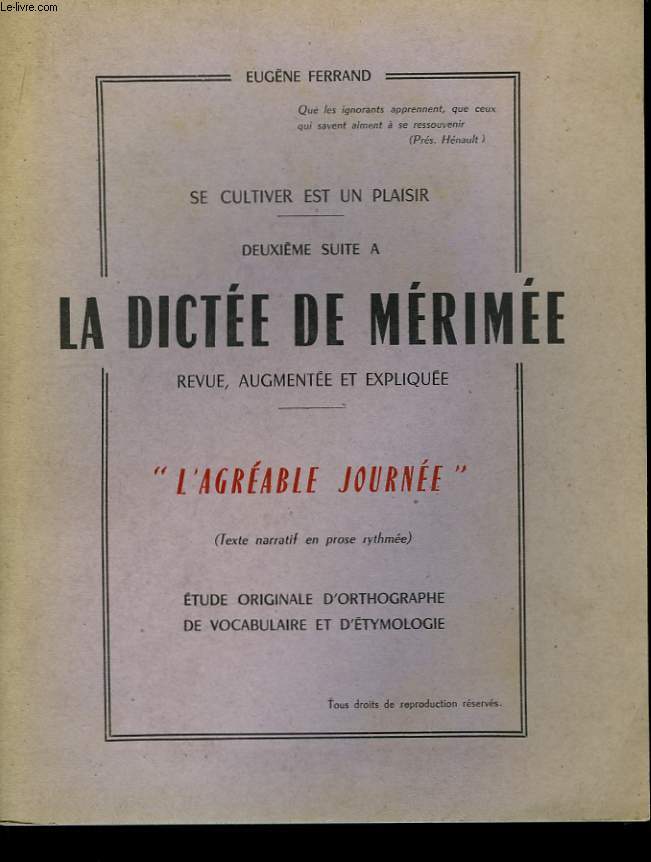 La Dicte de Mrime. 