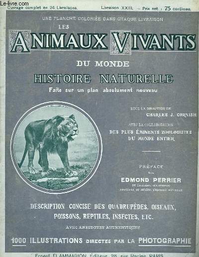 Les Animaux Vivants du Monde. Livraison XXIII