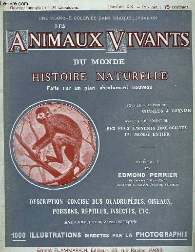 Les Animaux Vivants du Monde. Livraison XX