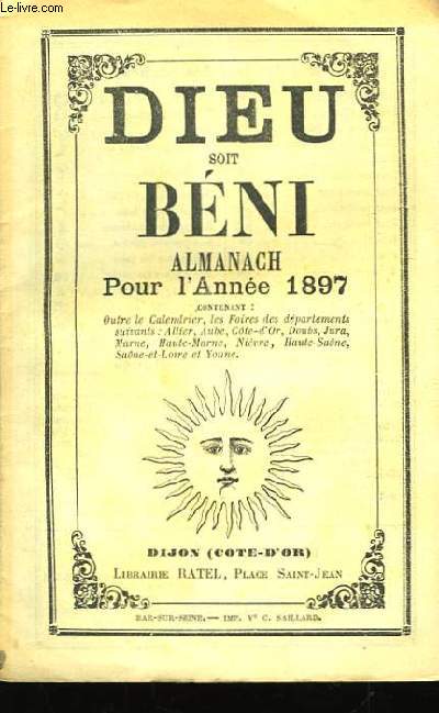 Dieu Soit Bni. Almanach pour l'Anne 1897