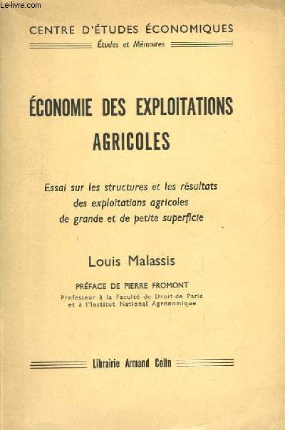 Economie des Exploitations Agricoles.