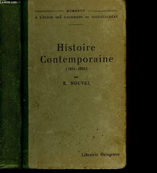 Histoire Contemporaine 1815 - 1923