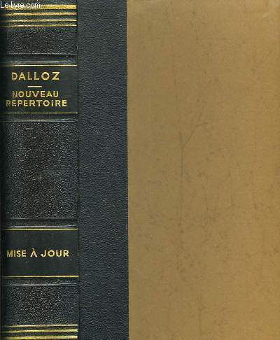 Nouveau Rpertoire de Droit. Mise  jour 1977. TOME 2 : I  W.