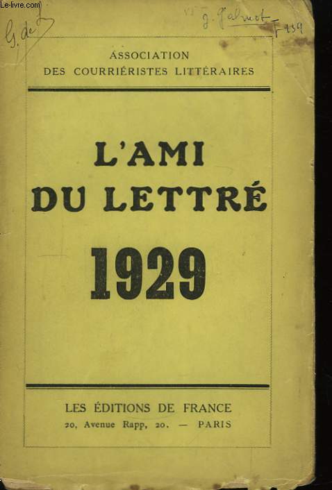 L'Ami du Lettr 1929