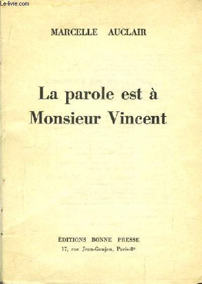 La parole est  Monsieur Vincent.
