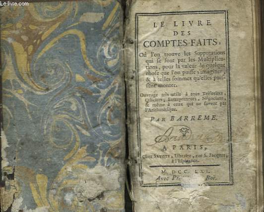 Le Livre des Comptes-Faits