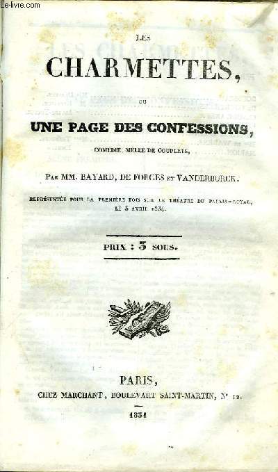 Les Charmette, ou Une page des confessions.