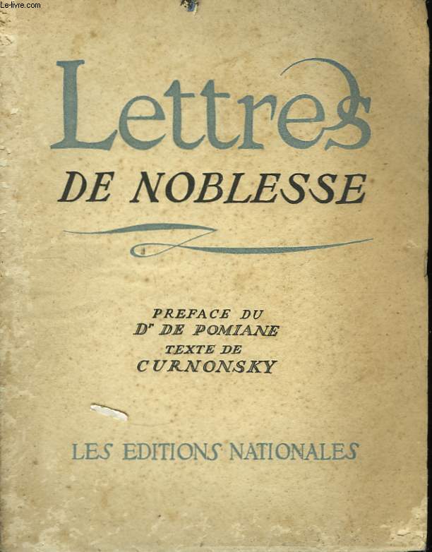 Lettres de Noblesse.