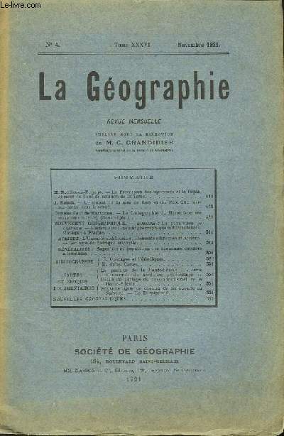 La Gographie n4, TOME XXXVI