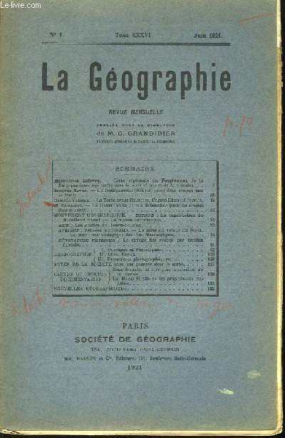 La Gographie n1, TOME XXXVI