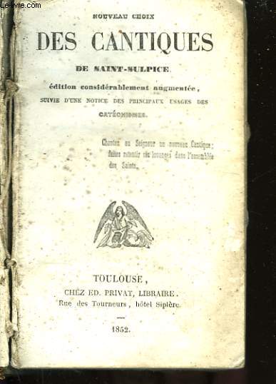Nouveau choix des Cantiques de Saint-Sulpice.
