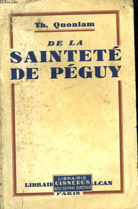 De la Saintet de Pguy.