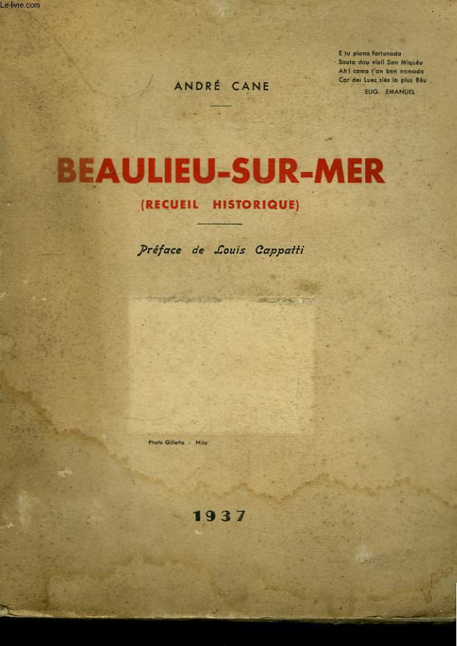 Beaulieu-sur-Mer (Recueil historique).
