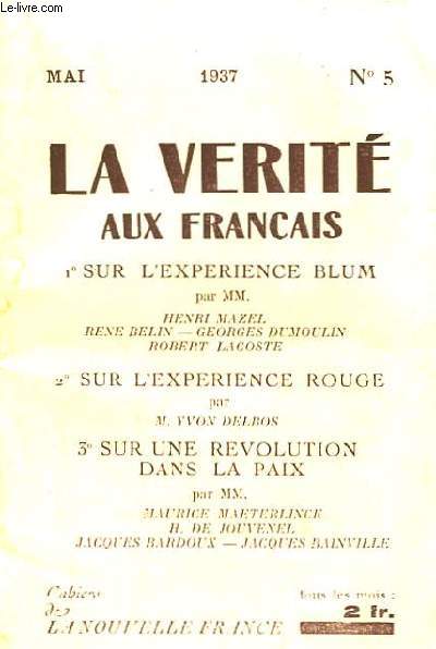 La Vrit aux Franais. N5