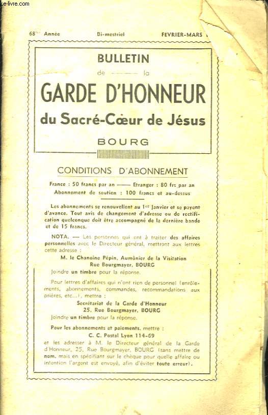 Bulletin de la Garde d'Honneur du Sacr-Coeur de Jsus. 68me anne.