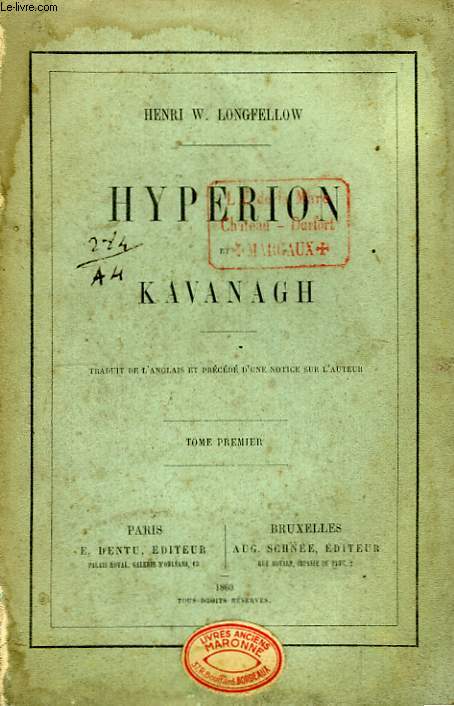 Hyperion et Kavanagh. TOME Ier.