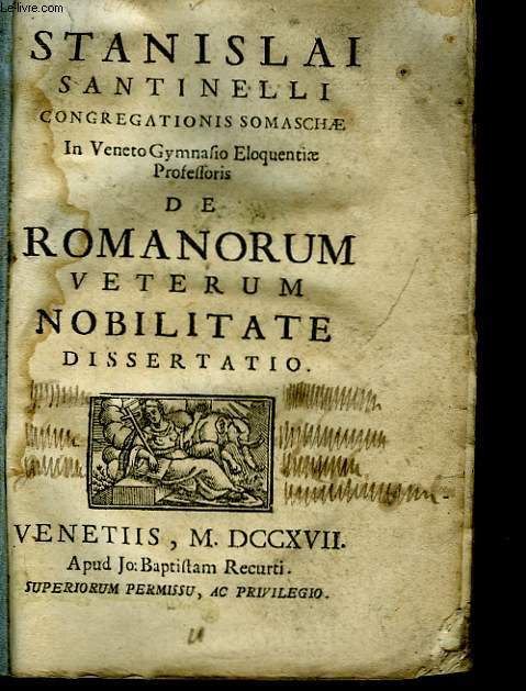 Romanorum veterum Nobilitate Dissertatio