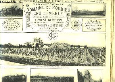 Les Vins de la Gironde Illustrs. Domaine du Roudier et Cr du Merle.