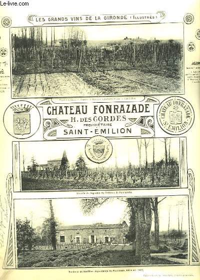 Les Vins de la Gironde Illustrs. Chteau Fonrazade.