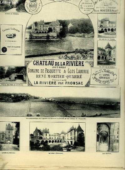 Les Vins de la Gironde Illustrs. Chteau de la Rivire.