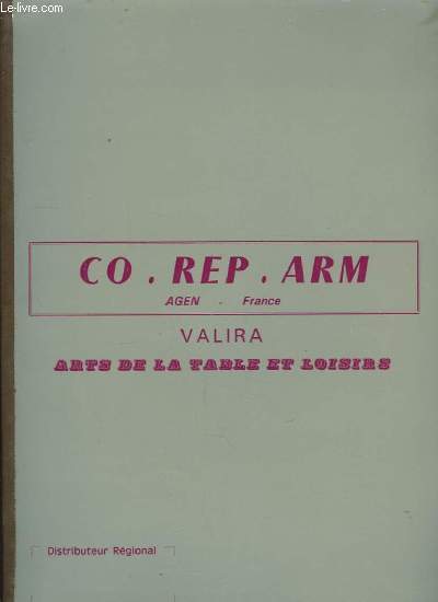 Co. Rep. Arm.. Valira, Arts de la table et loisirs.