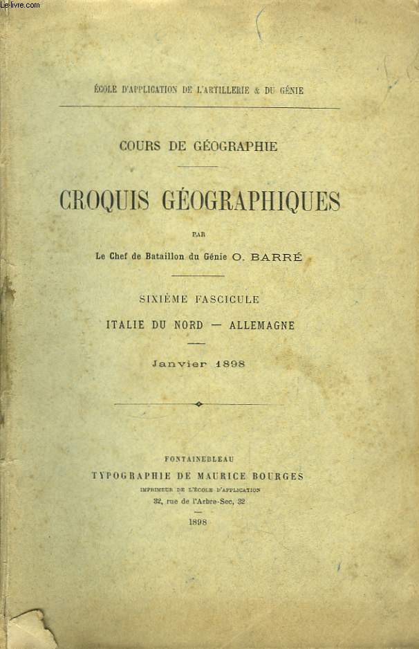 Croquis Gographiques. 6me fascicule : Italie du Nord - Allemagne.