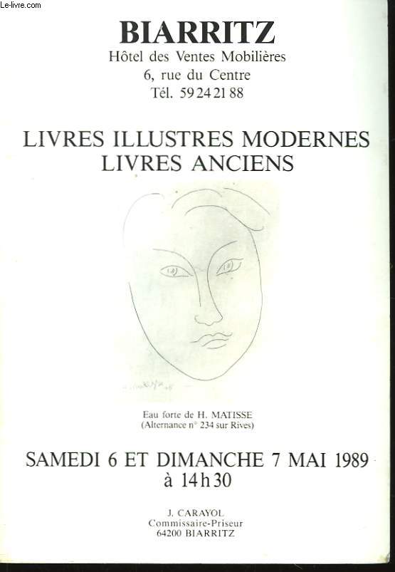Catalogue de vente aux enchres de Livres illustr modernes - Livres anciens.