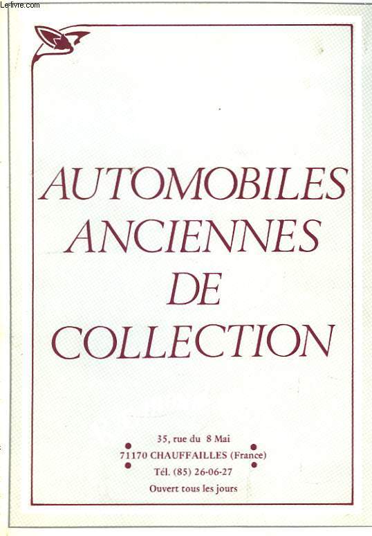 Automobiles anciennes de collection