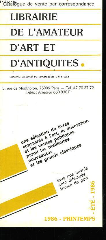 Catalogue de Vente par Correspondance. Printemps / Et 1986