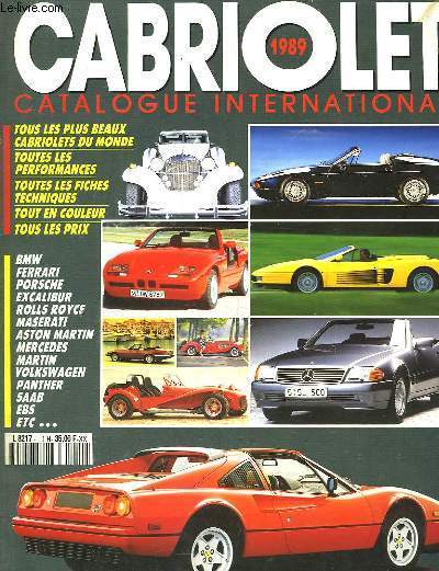 Cabriolet 1989. Catalogue International.