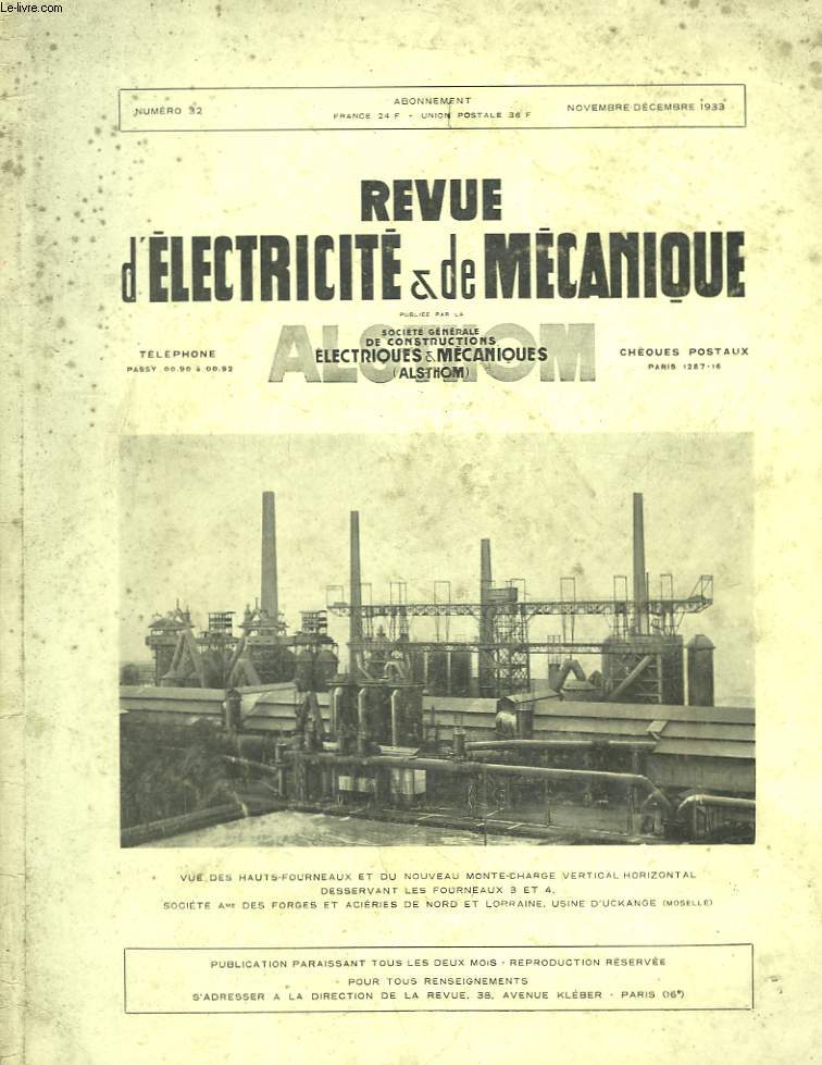 Revue d'Electricité & de Mécanique n°32