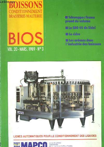 Bios N°3, Vol. 20 : Mapco, lignes automatiques pour le conditionnement des liquides.