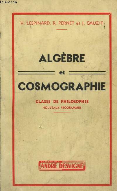 Algbre et Cosmographie