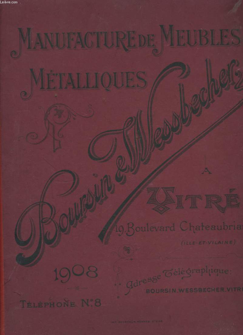 Manufactures de Meubles Mtalliques. Boursin & Wessbecher. 1908