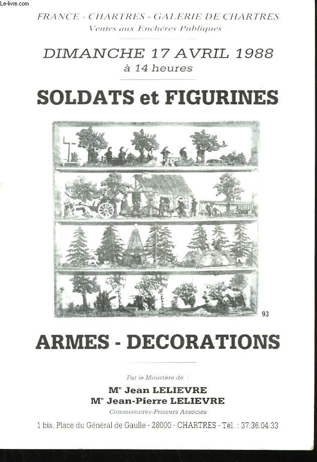 Catalogue de Vente aux Enchre de Soldats et Figurines, d'Armes et Dcorations.