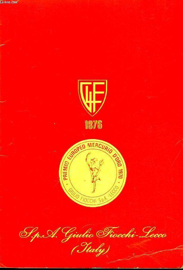 Catalogue Giulio fiocchi S.p. A.