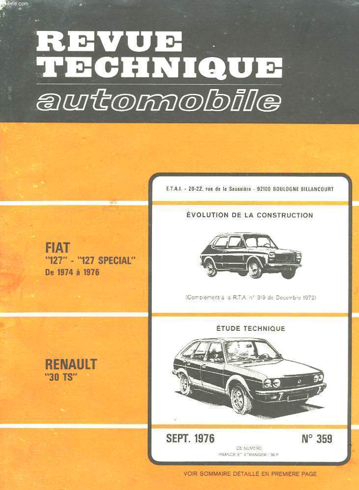 Revue Technique Automobile. N359