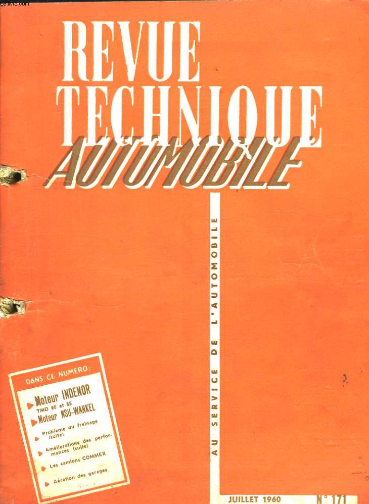 Revue Technique Automobile. N°171