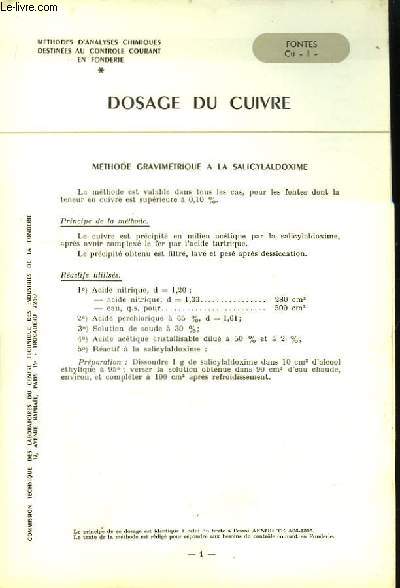 Dosage du cuivre