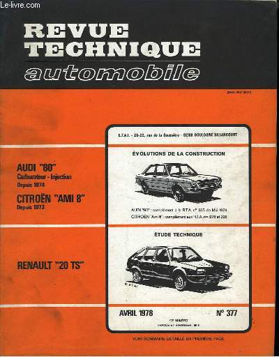 Revue Technique Automobile. N377