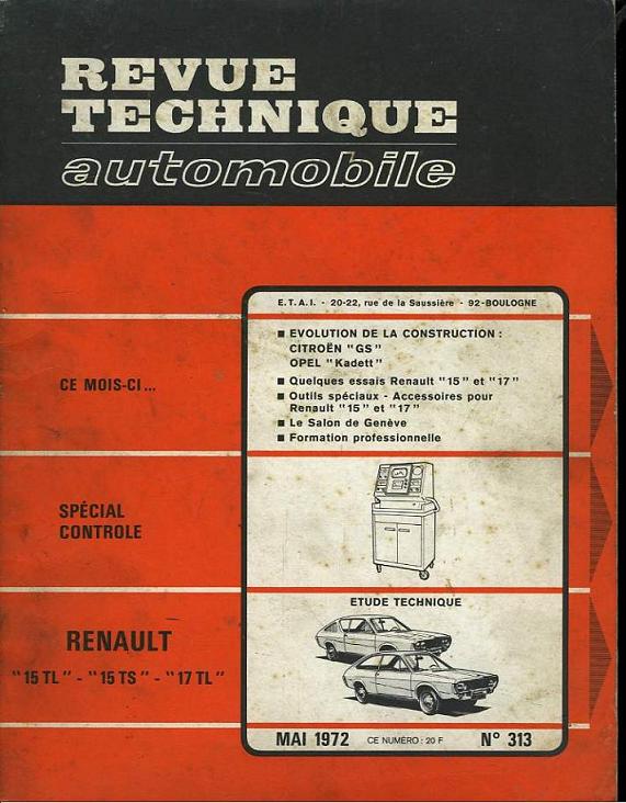 Revue Technique Automobile. N313