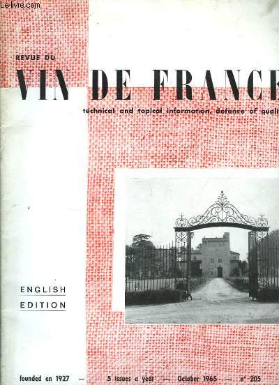 Revue du Vin de France. N205