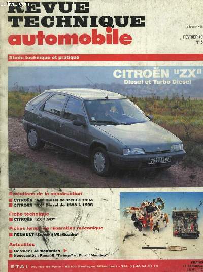 Revue Technique Automobile. N°548 : Citroën ZX
