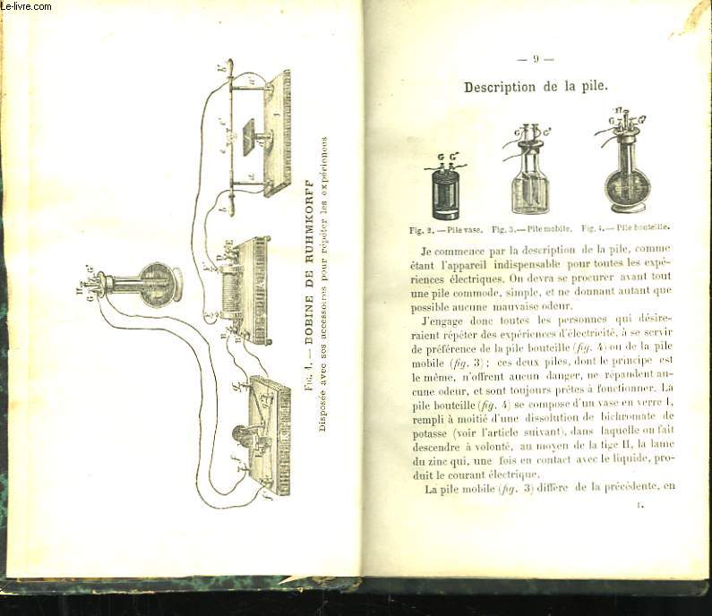 Description des expriences de la Bobine Ruhmkorff / La Galvanoplastie (son histoire - son procd) / Les Rcrations Intelligentes.