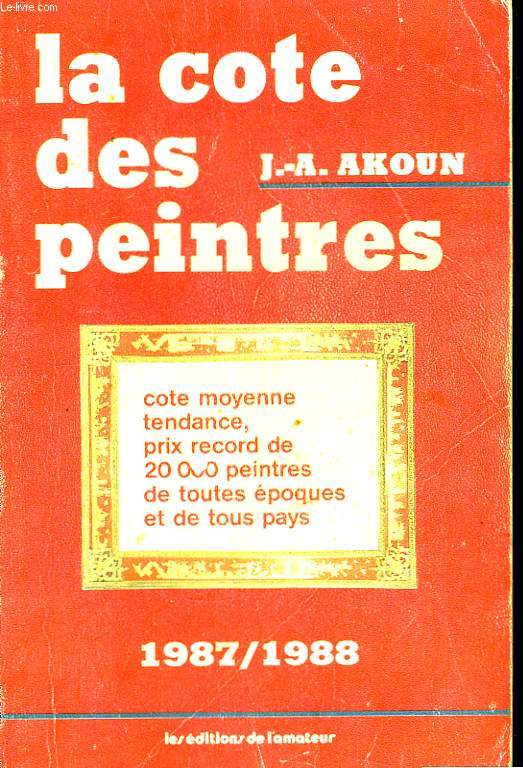 La Cte des Peintres 1987 / 1988